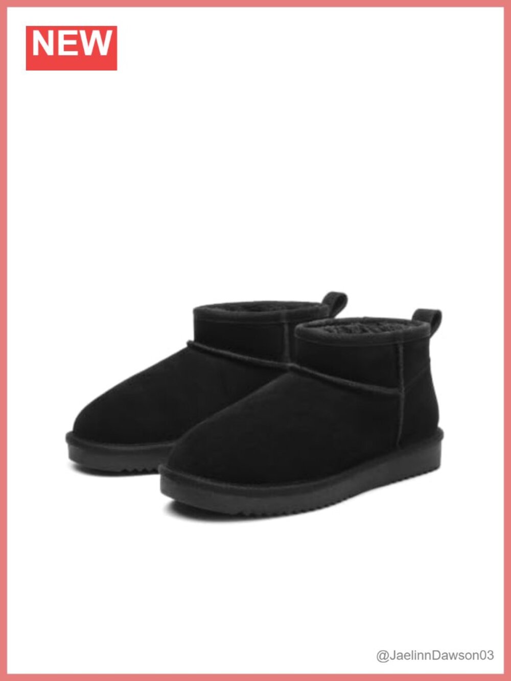 Women's Suede Winter Ankle Snow Boots Faux Fur Lined Slip-On
